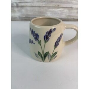Emerson Creek Pottery Lavender Florals Cottage Core Mug Virginia USA 2012 16 oz
